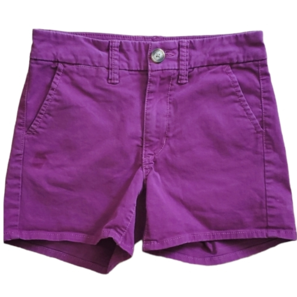 American Eagle Womans Hi-Rise Shortie Stretch Purple Shorts‎ Size 00